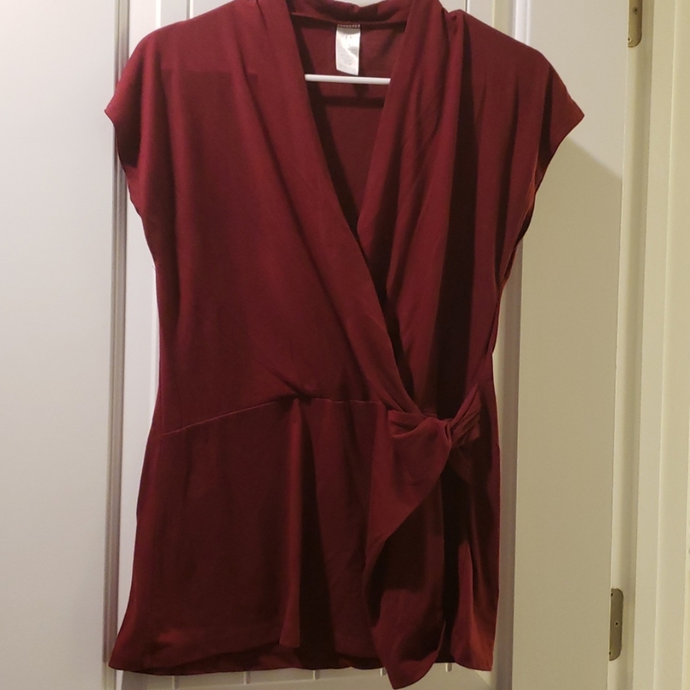 Maroon top